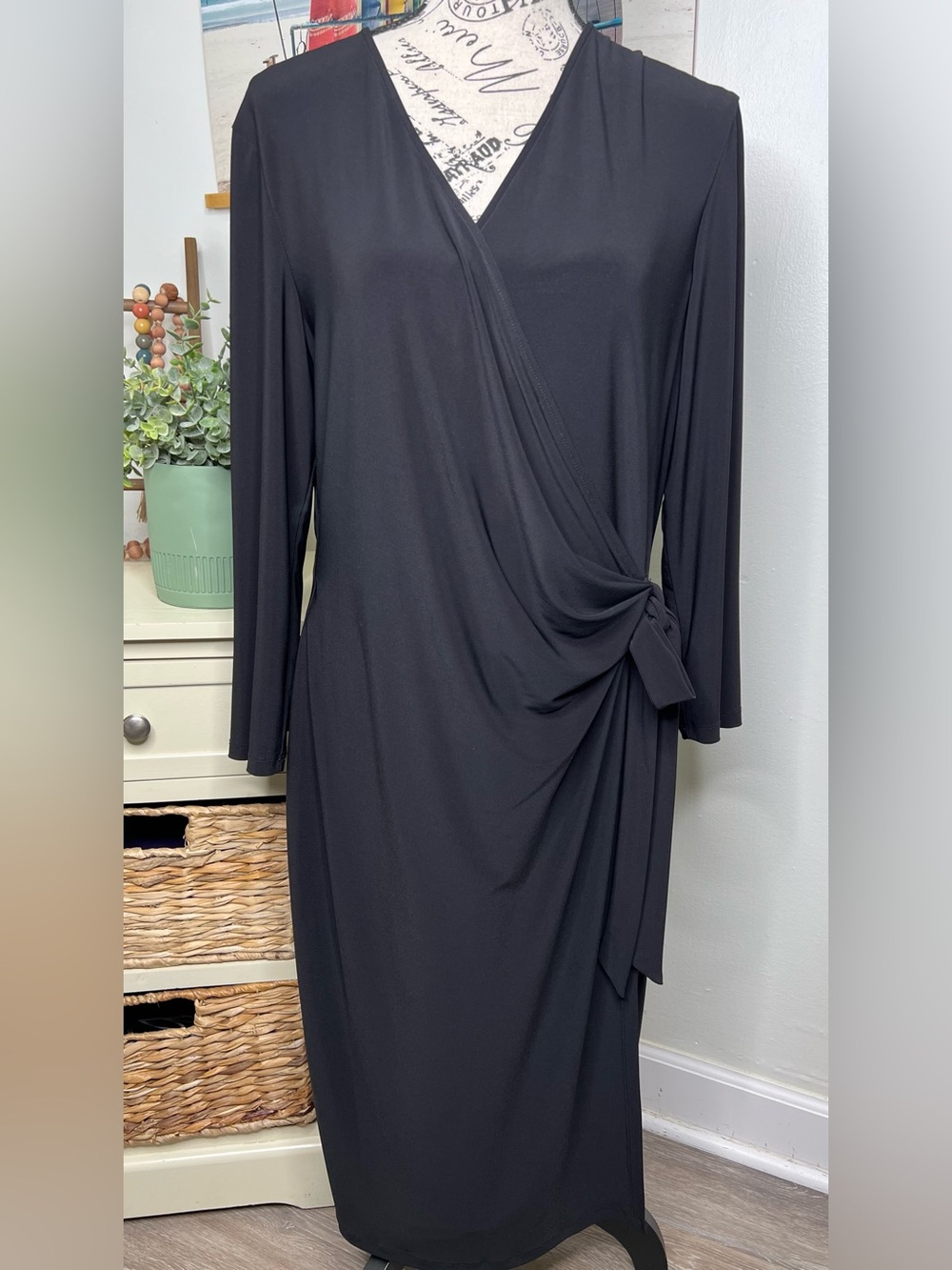 Black Label by Evan-Picone Wrap Dress